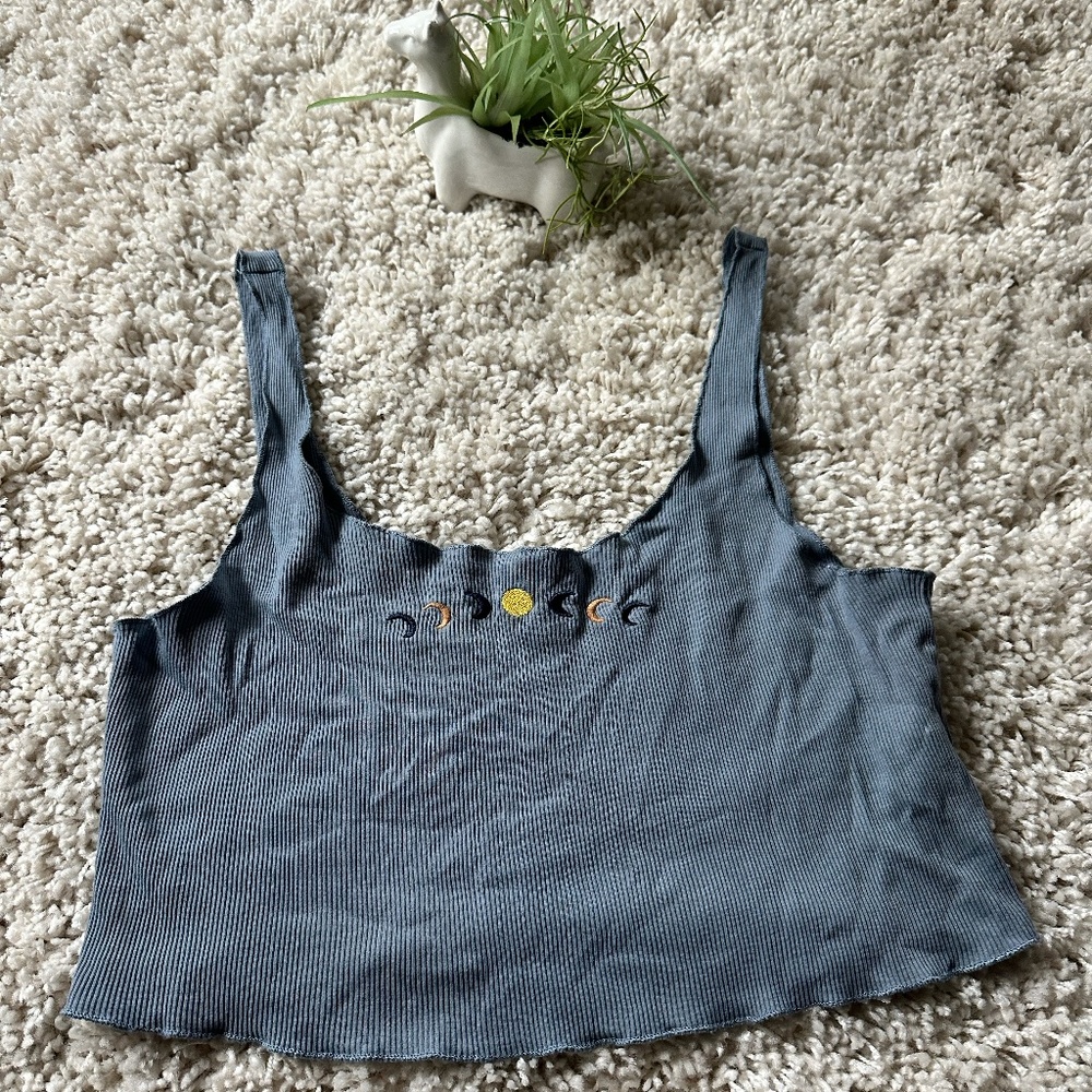 Forever 21 Vintage retro indie frilly collarbone moon cycles phases plan…